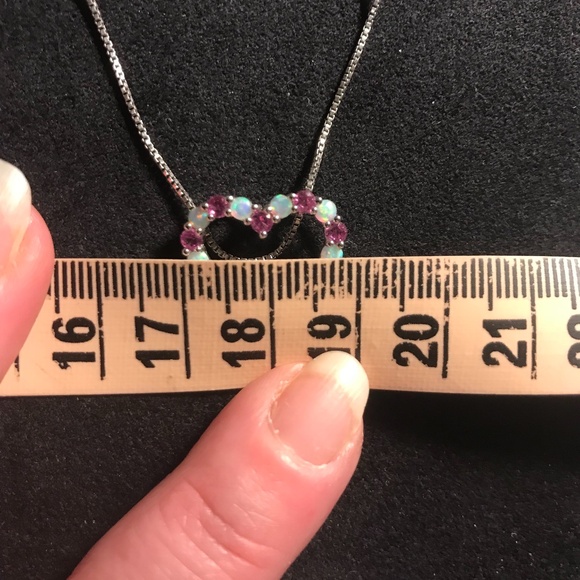 Heart Pendant Necklace - 18 inch chain, 925 sterling silver - Picture 14 of 15